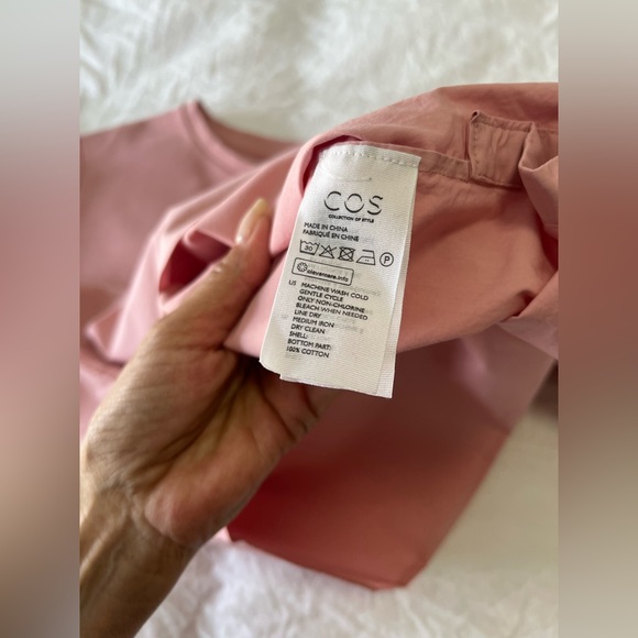 COS | Women’s SZ Small | Salmon/Pink Top Blouse | Easy Fit Minimalist - Picture 7 of 9